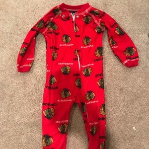 Baby Chicago Blackhawks Footie Pjs